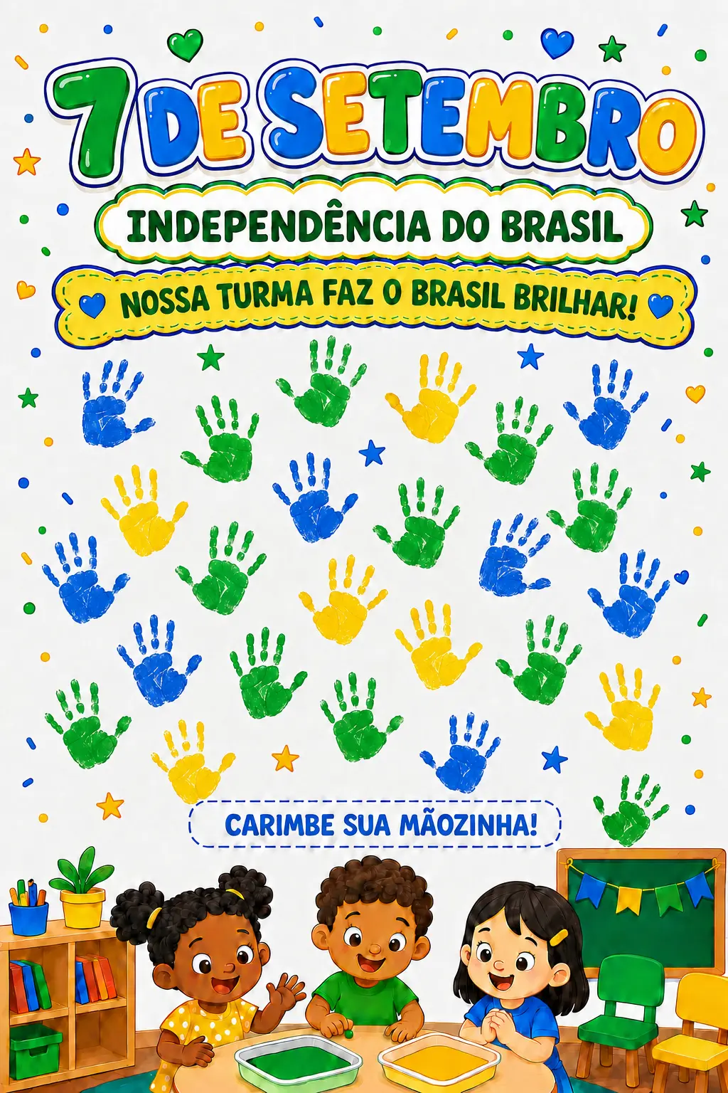 Cartaz Interativo 7 de Setembro para Educação Infantil — amostra 2: Celebre a Independência do Brasil de forma criativa,…