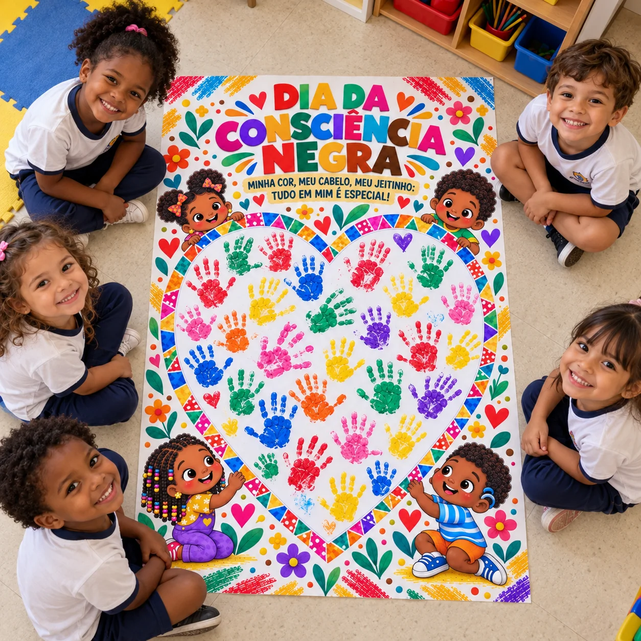 Cartaz Interativo Consciência Negra – Educação Infantil PDF — amostra 2: Material digital em PDF. Não acompanha produto…