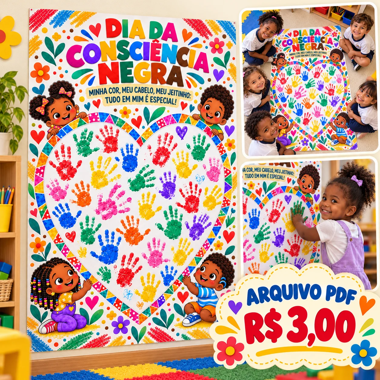 Cartaz Interativo Consciência Negra – Educação Infantil PDF — Ciências para Educação Infantil: Um painel colorido e…