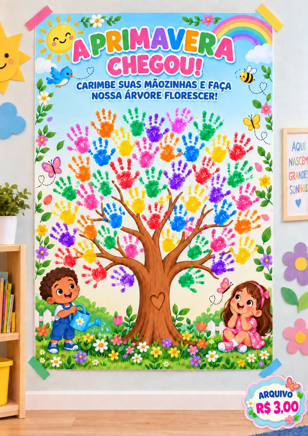 Cartaz Interativo da Primavera – Educação Infantil | PDF — amostra 2: Como usar em sala de aula