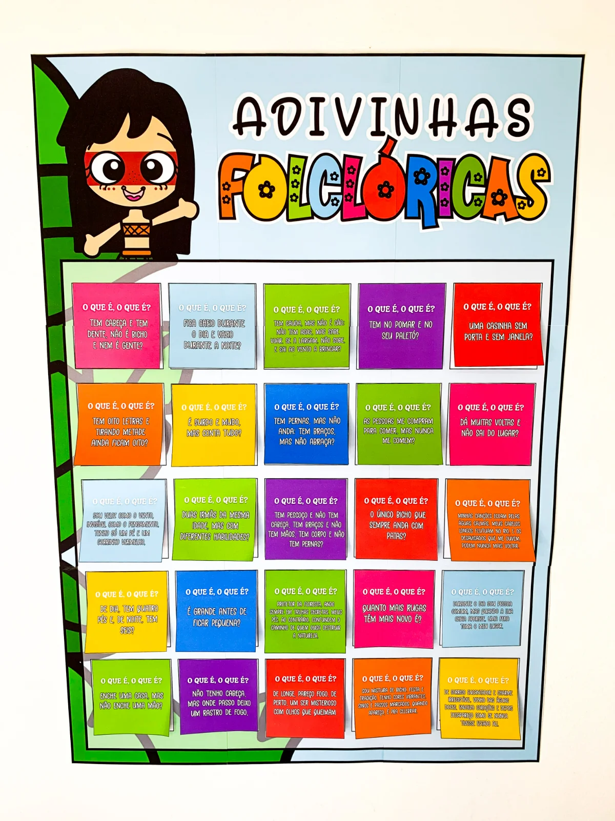 Cartaz Interativo de Adivinhas Folclóricas — amostra 1: Recurso lúdico para transformar a sala de aula em um espaço de…