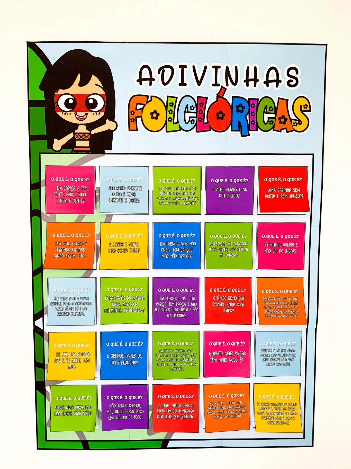 Cartaz Interativo de Adivinhas Folclóricas — amostra 5: Recurso lúdico para transformar a sala de aula em um espaço de…