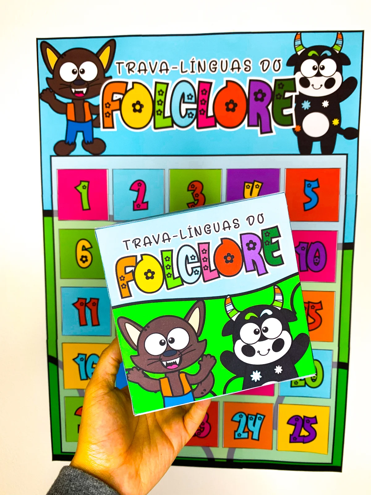 Cartaz Interativo de Trava-línguas Folclóricas — amostra 5: Um desafio divertido com sabor de folclore