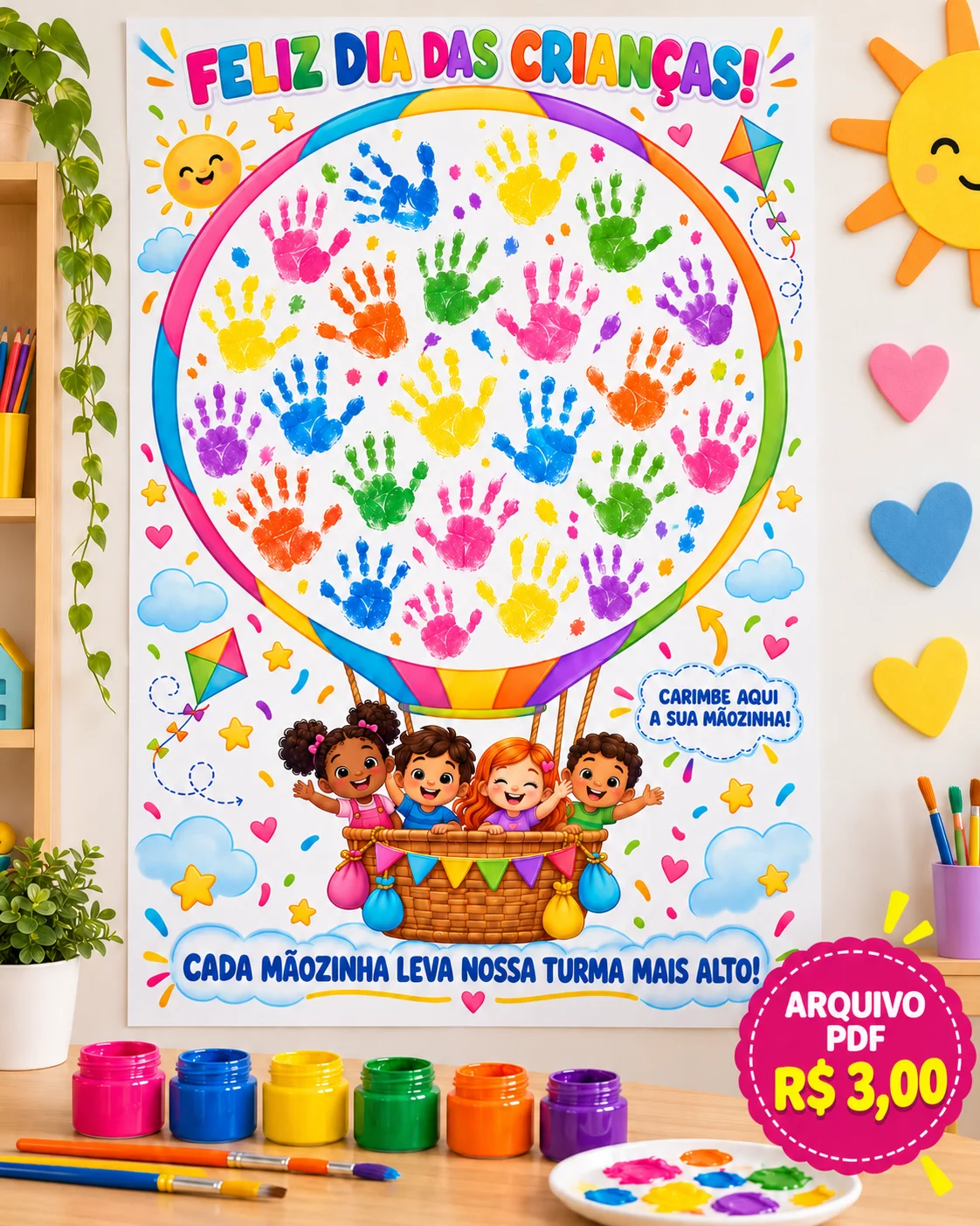 CARTAZ INTERATIVO DIA DAS CRIANÇAS ARQUIVO PDF — capa do material