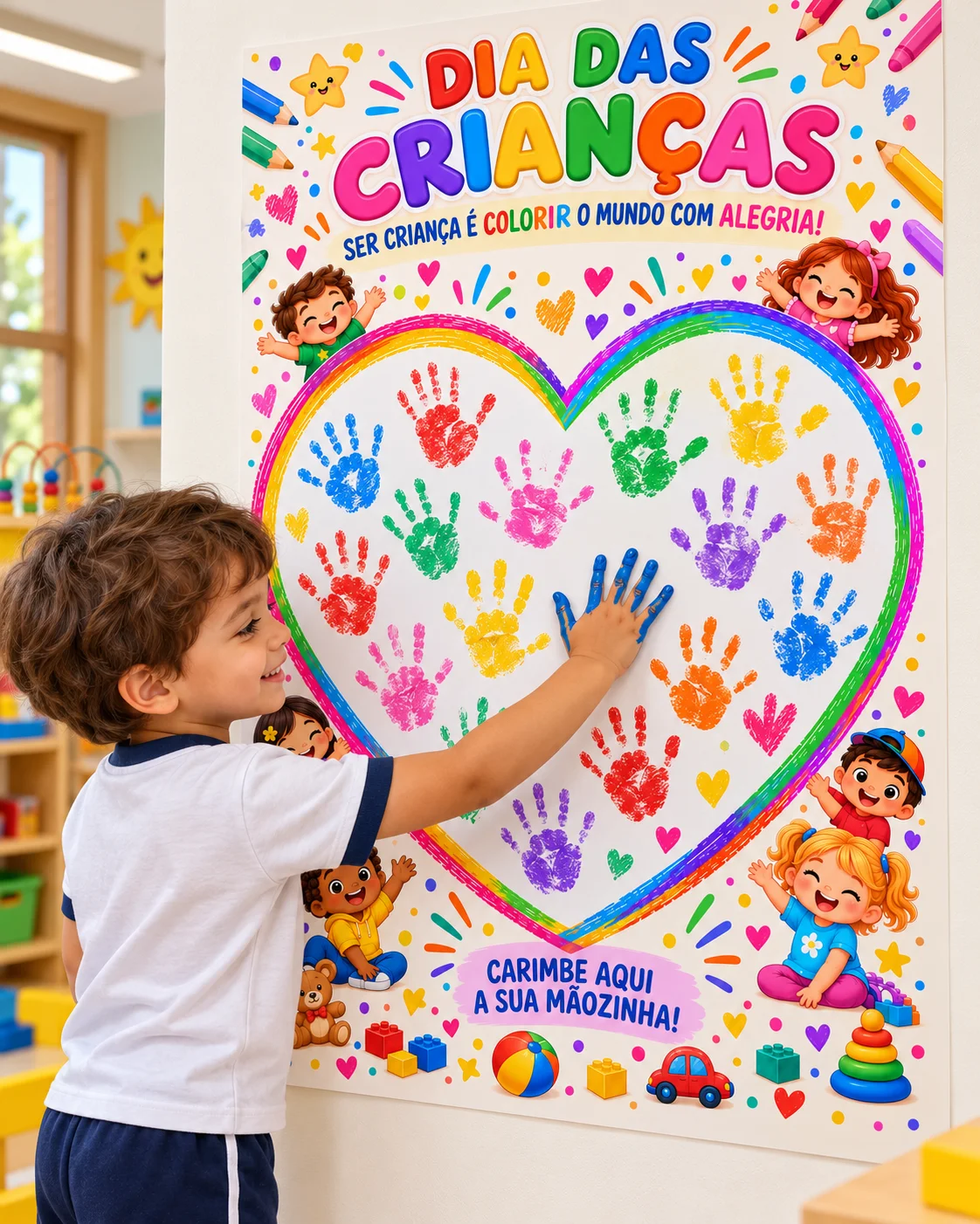 Cartaz Interativo Dia das Crianças em PDF – Educação Infantil — amostra 1: CARTAZ INTERATIVO DIA DAS CRIANÇAS
