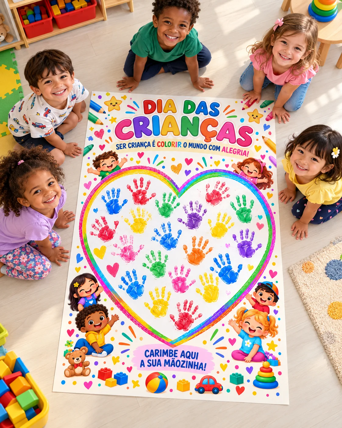 Cartaz Interativo Dia das Crianças em PDF – Educação Infantil — Datas comemorativas para Educação Infantil: Cartaz…