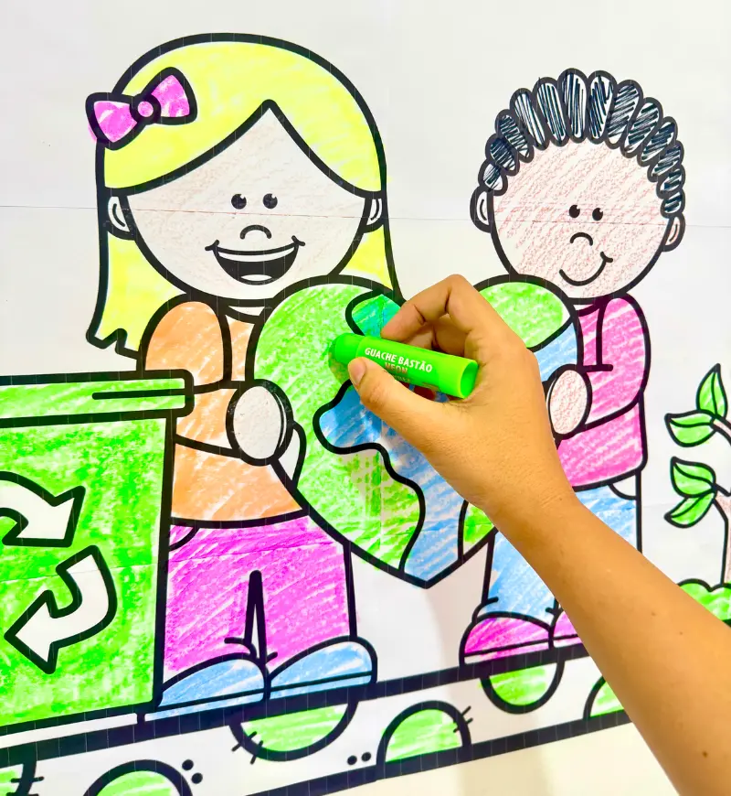 Cartaz Meio Ambiente para Colorir em Pintura Coletiva — amostra 4: Para quem é indicado