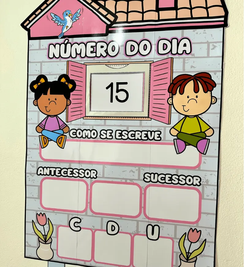 Cartaz Número do Dia em PDF com Fichas de 0 a 100 — amostra 3: Como usar o cartaz em sala de aula