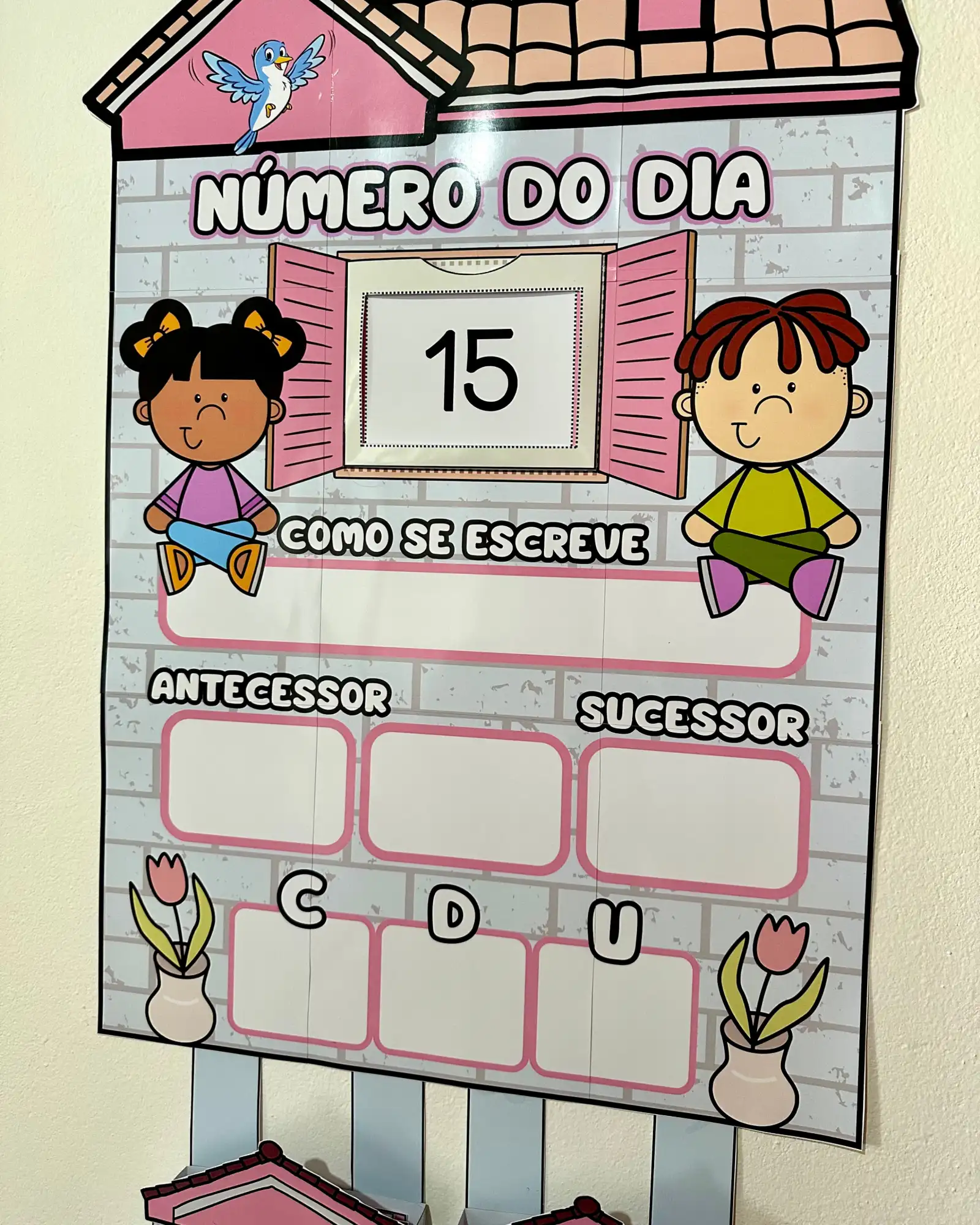 Cartaz Número do Dia Ensino fundamental Pronto para imprimir — amostra 1: O cartaz Númerodo Dia vai em PDF, já vai ampliado…