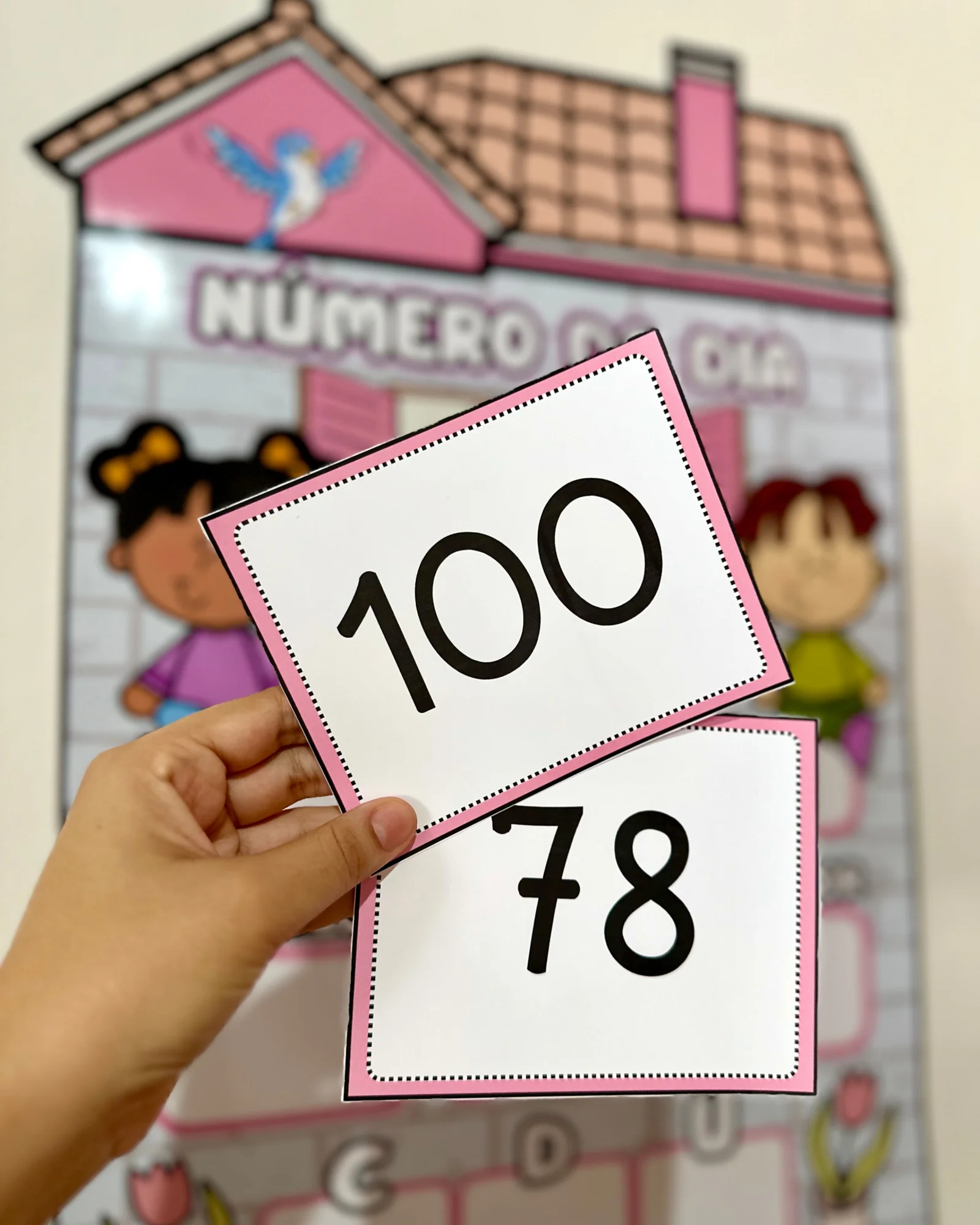 Cartaz Número do Dia Ensino fundamental Pronto para imprimir — amostra 2: O cartaz Númerodo Dia vai em PDF, já vai ampliado…