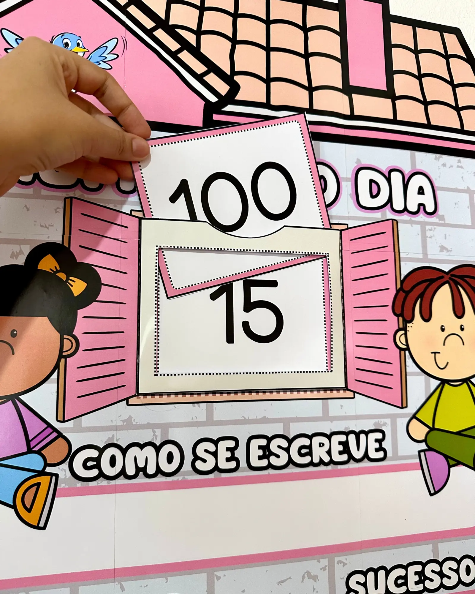 Cartaz Número do Dia Ensino fundamental Pronto para imprimir — amostra 3: O cartaz Númerodo Dia vai em PDF, já vai ampliado…