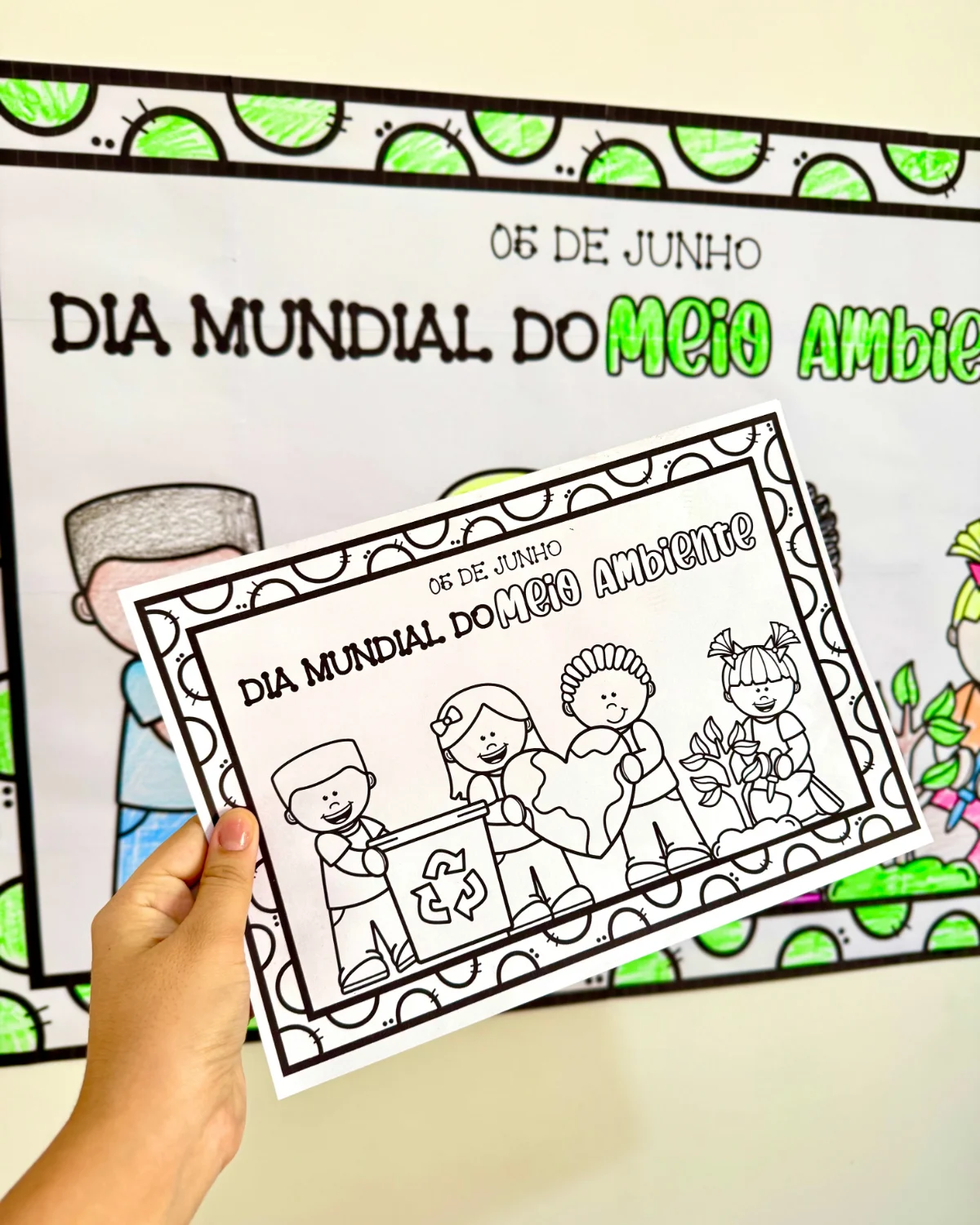Cartaz para Colorir Meio Ambiente – PDF para Imprimir — amostra 1: O que vem no material