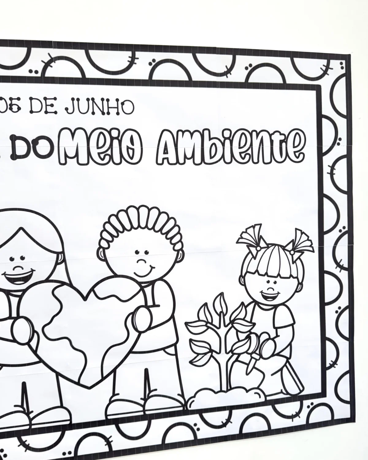 Cartaz para Colorir Meio Ambiente – PDF para Imprimir — amostra 3: Recurso educativo desenvolvido para abordar a temática…