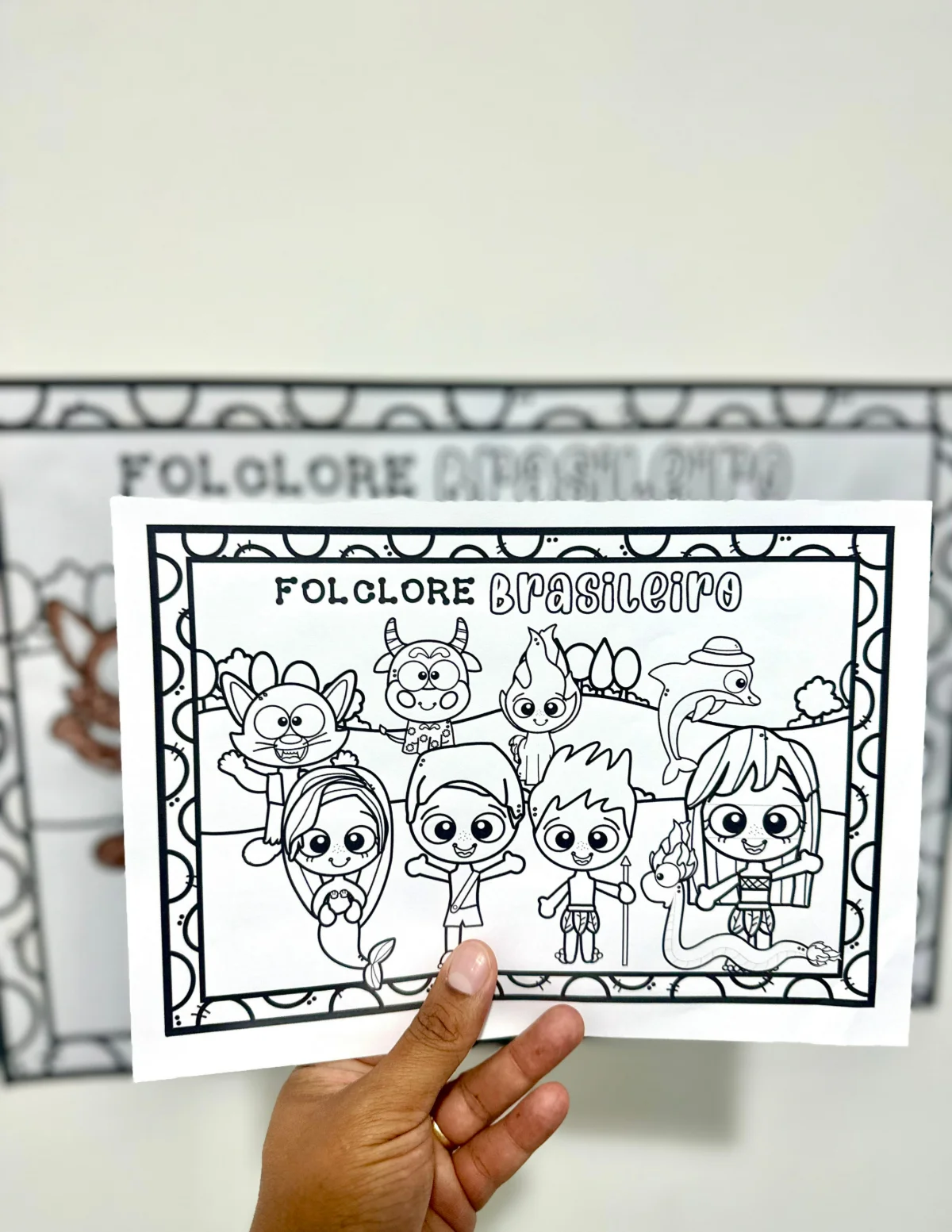 Cartaz para pintura coletiva – Folclore brasileiro — amostra 2: Garanta o seu arquivo digital e transforme suas aulas sobre…