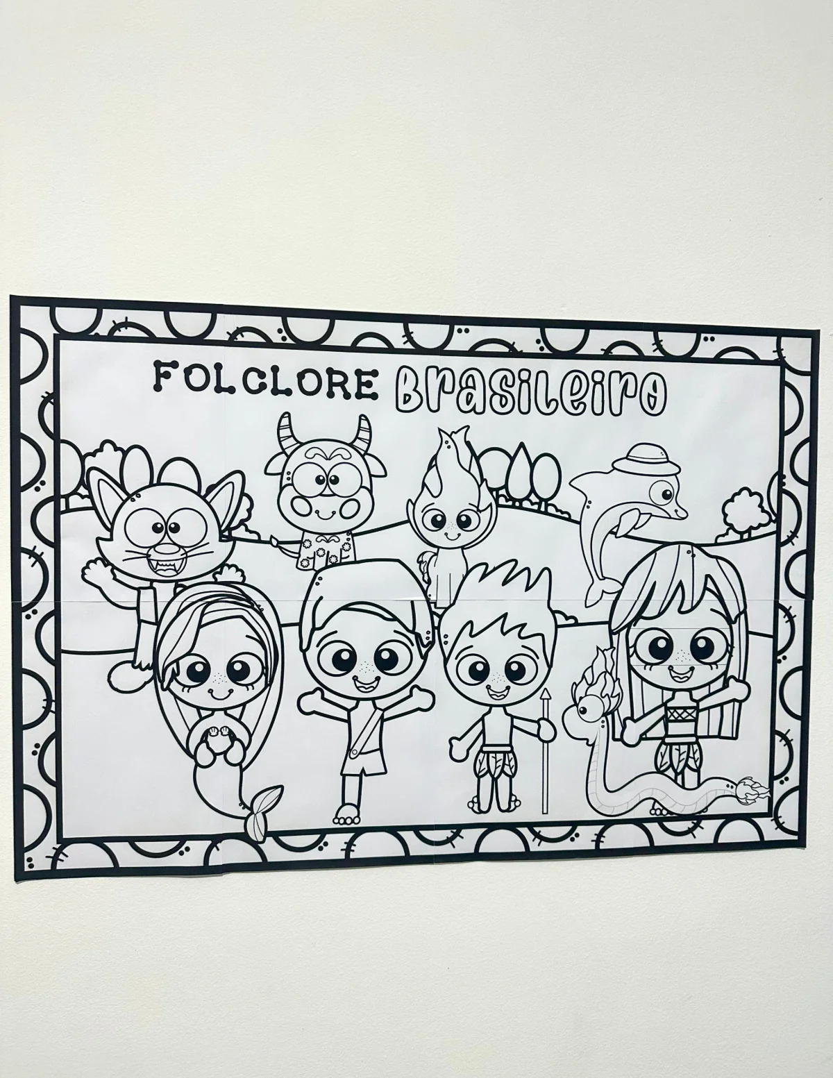 Cartaz para pintura coletiva – Folclore brasileiro — amostra 3: Garanta o seu arquivo digital e transforme suas aulas sobre…