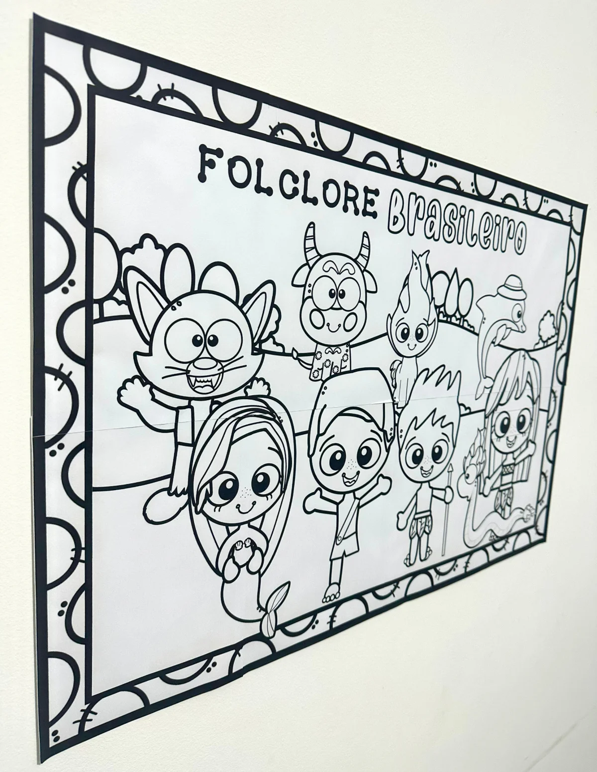 Cartaz para pintura coletiva – Folclore brasileiro — amostra 5: Garanta o seu arquivo digital e transforme suas aulas sobre…