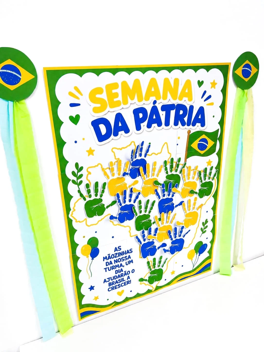 Cartaz Semana da Pátria | Atividade Coletiva com Mãozinhas — amostra 2: O Cartaz Colaborativo Semana da Pátria é uma…