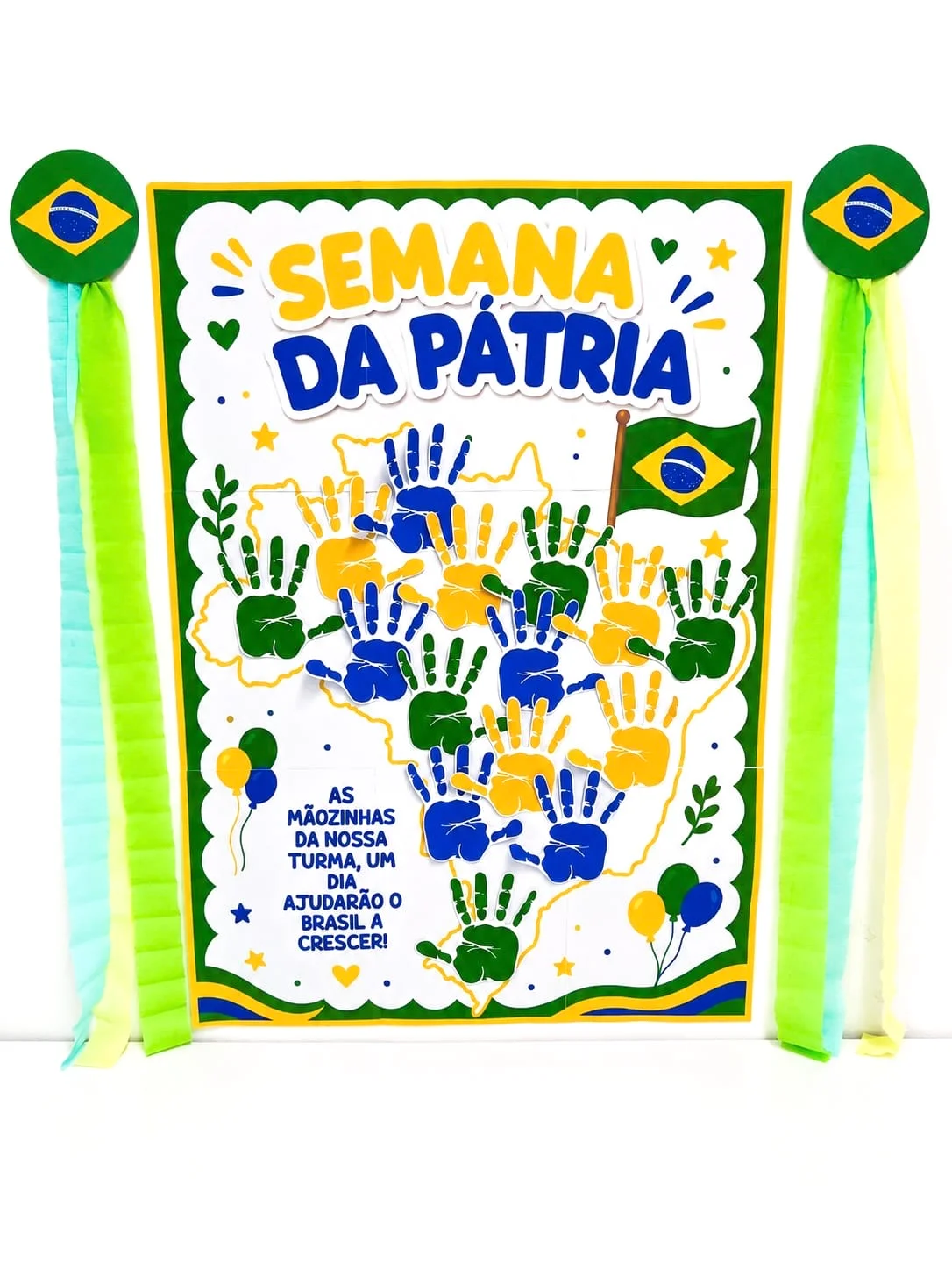 Cartaz Semana da Pátria | Atividade Coletiva com Mãozinhas — capa do material