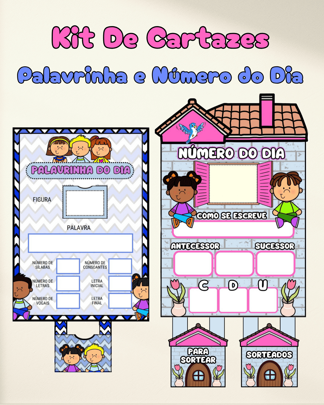 Cartazes Palavra e Número do Dia: Kit para Imprimir — Alfabetização para Educação Infantil: Integre alfabetização e…