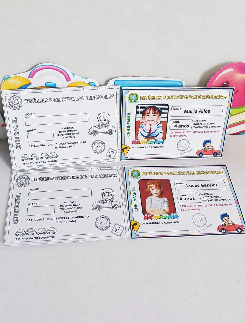 Carteira de Motorista Infantil | Educação Infantil — amostra 1: O que vem no material Carteira de Motorista Infantil | Educação Infantil — amostra 1: O que vem no material