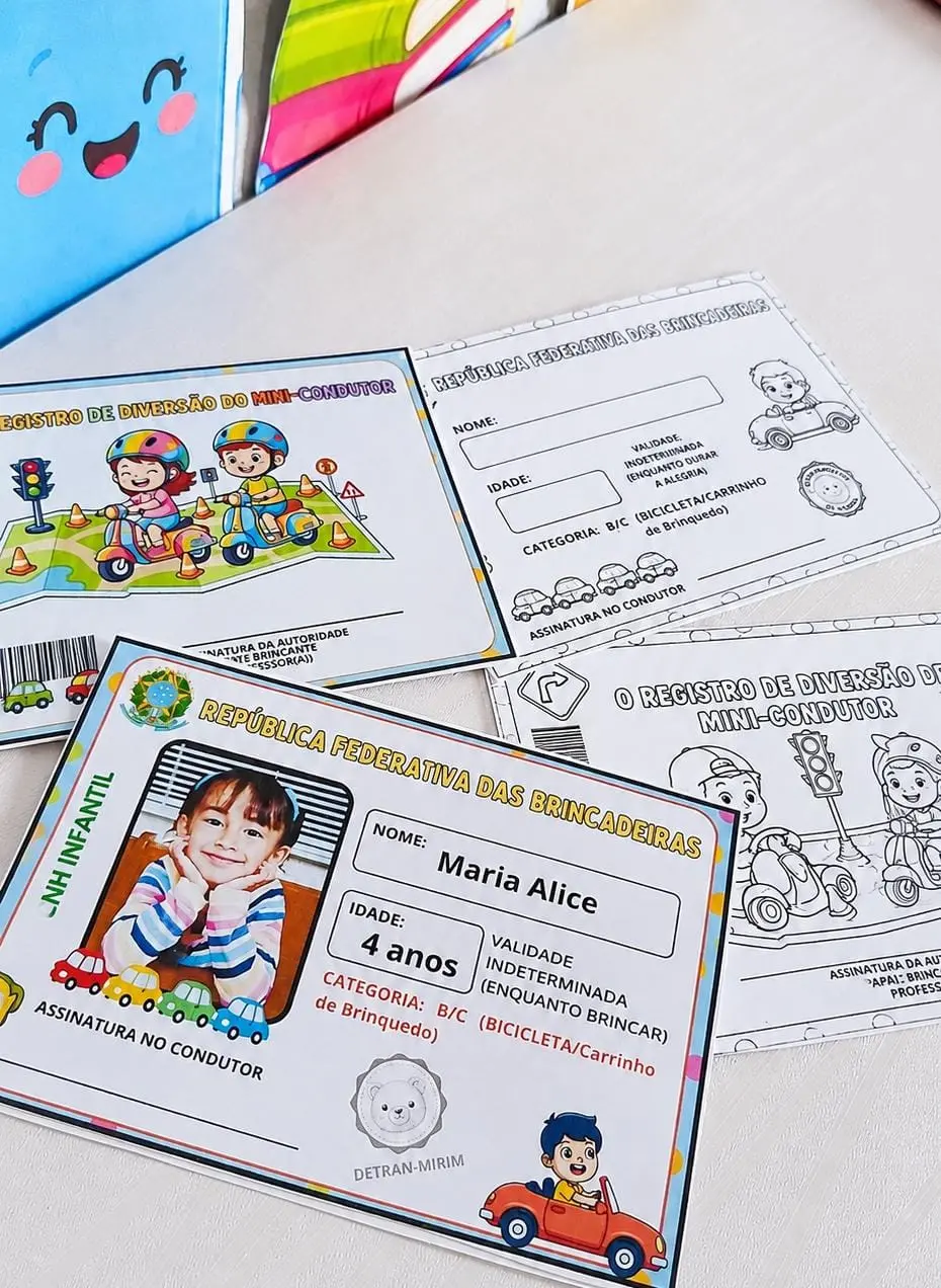 Carteira de Motorista Infantil | Educação Infantil — capa do material