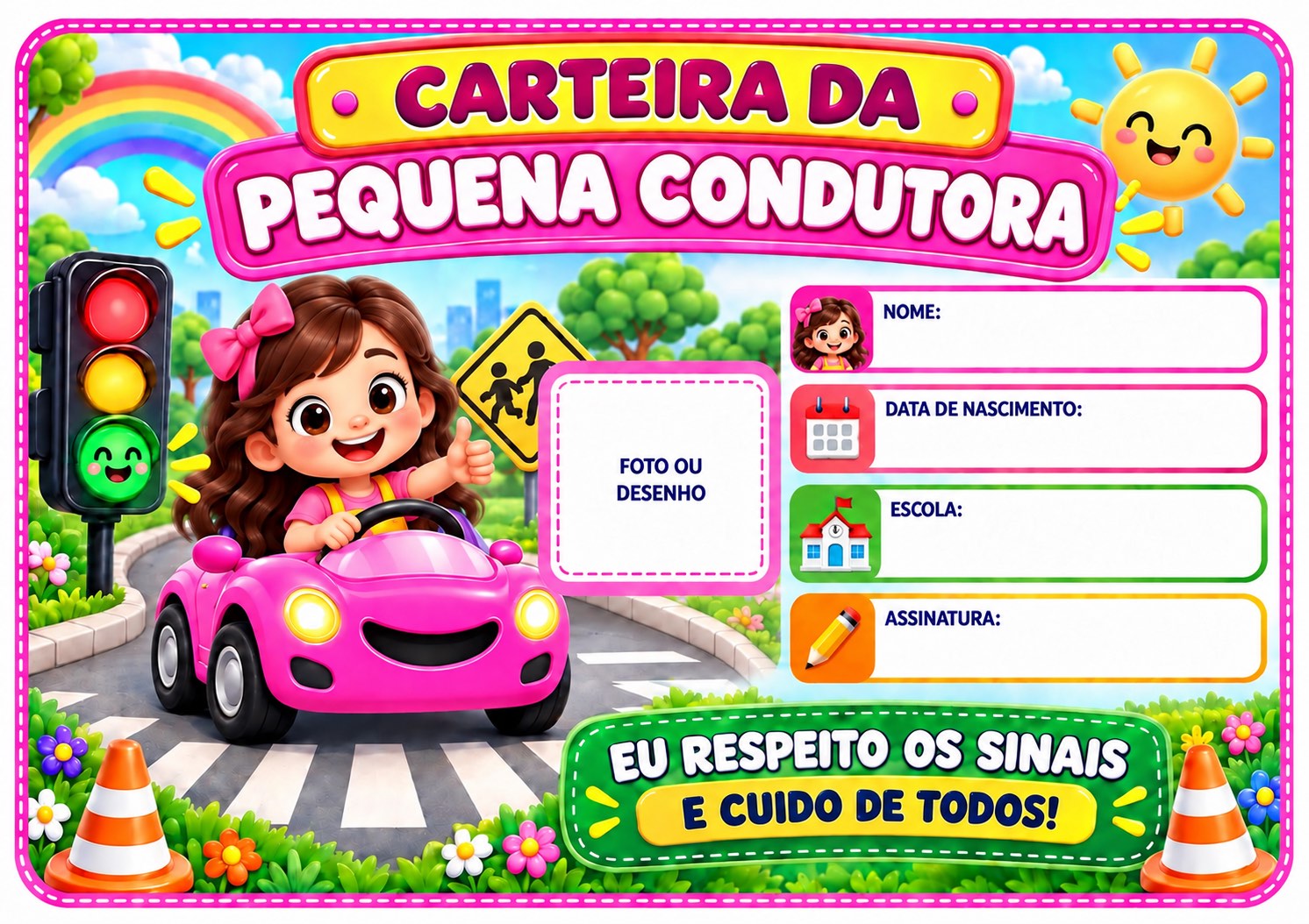 Carteira do Pequeno Condutor e da Pequena Condutora | Dia Trânsito — amostra 2: Atividade lúdica sobre educação no trânsito… Carteira do Pequeno Condutor e da Pequena Condutora | Dia Trânsito — amostra 2: Atividade lúdica sobre educação no trânsito…