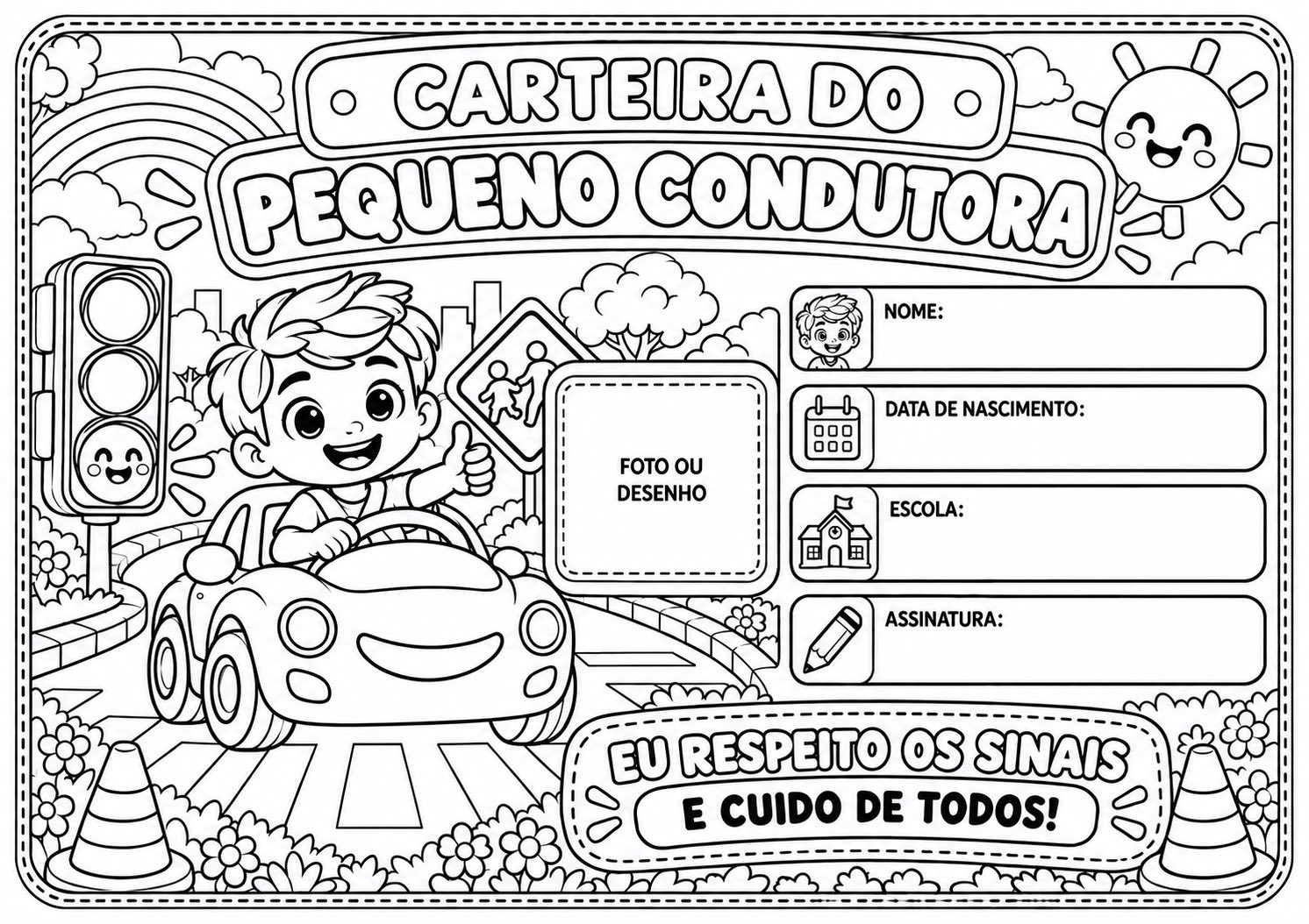Carteira do Pequeno Condutor e da Pequena Condutora | Dia Trânsito — amostra 3: Atividade lúdica sobre educação no trânsito… Carteira do Pequeno Condutor e da Pequena Condutora | Dia Trânsito — amostra 3: Atividade lúdica sobre educação no trânsito…