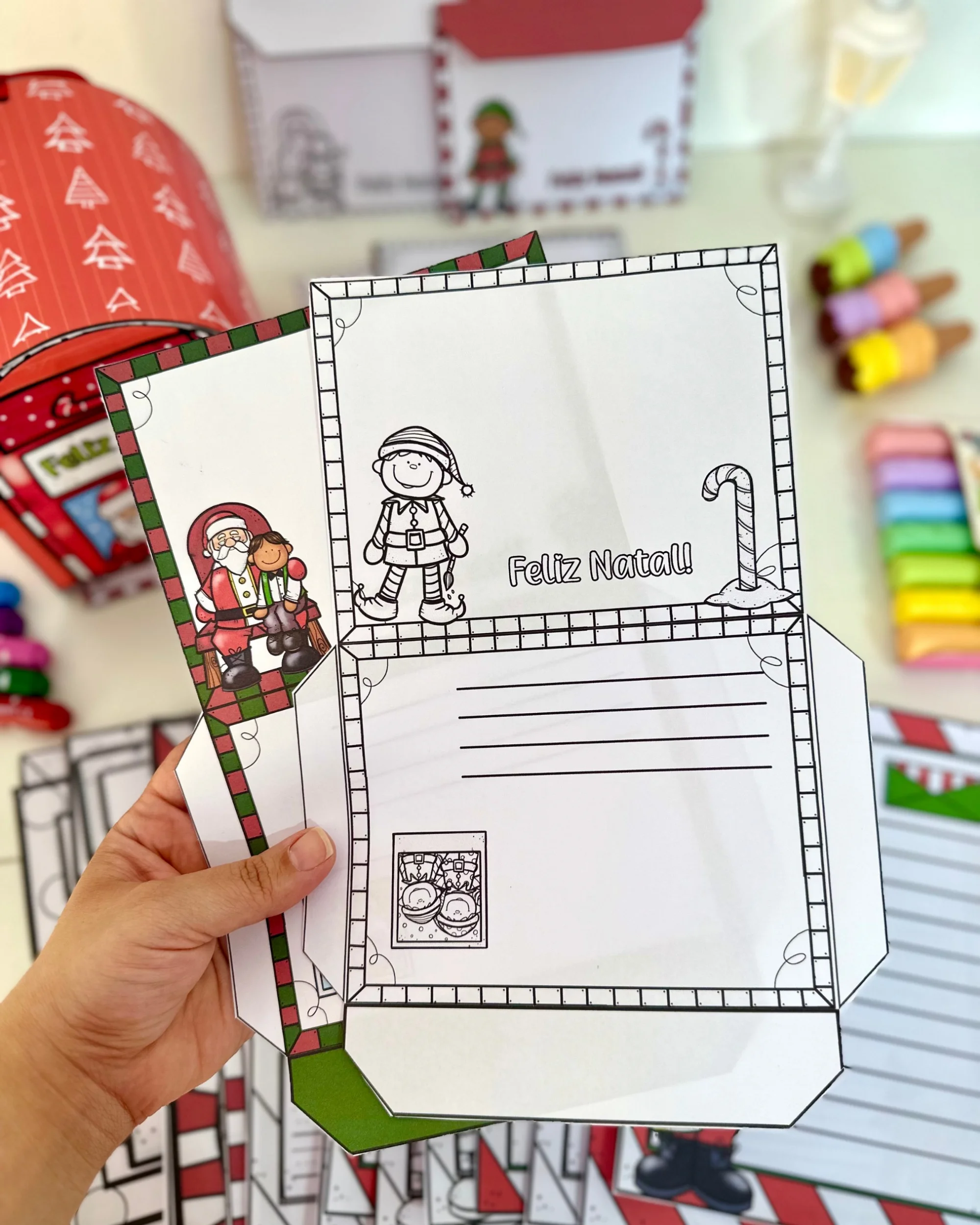 Cartinhas de Natal para Imprimir: Kit com Envelopes e Caixa de Correio — Alfabetização para Educação Infantil: Kit de…