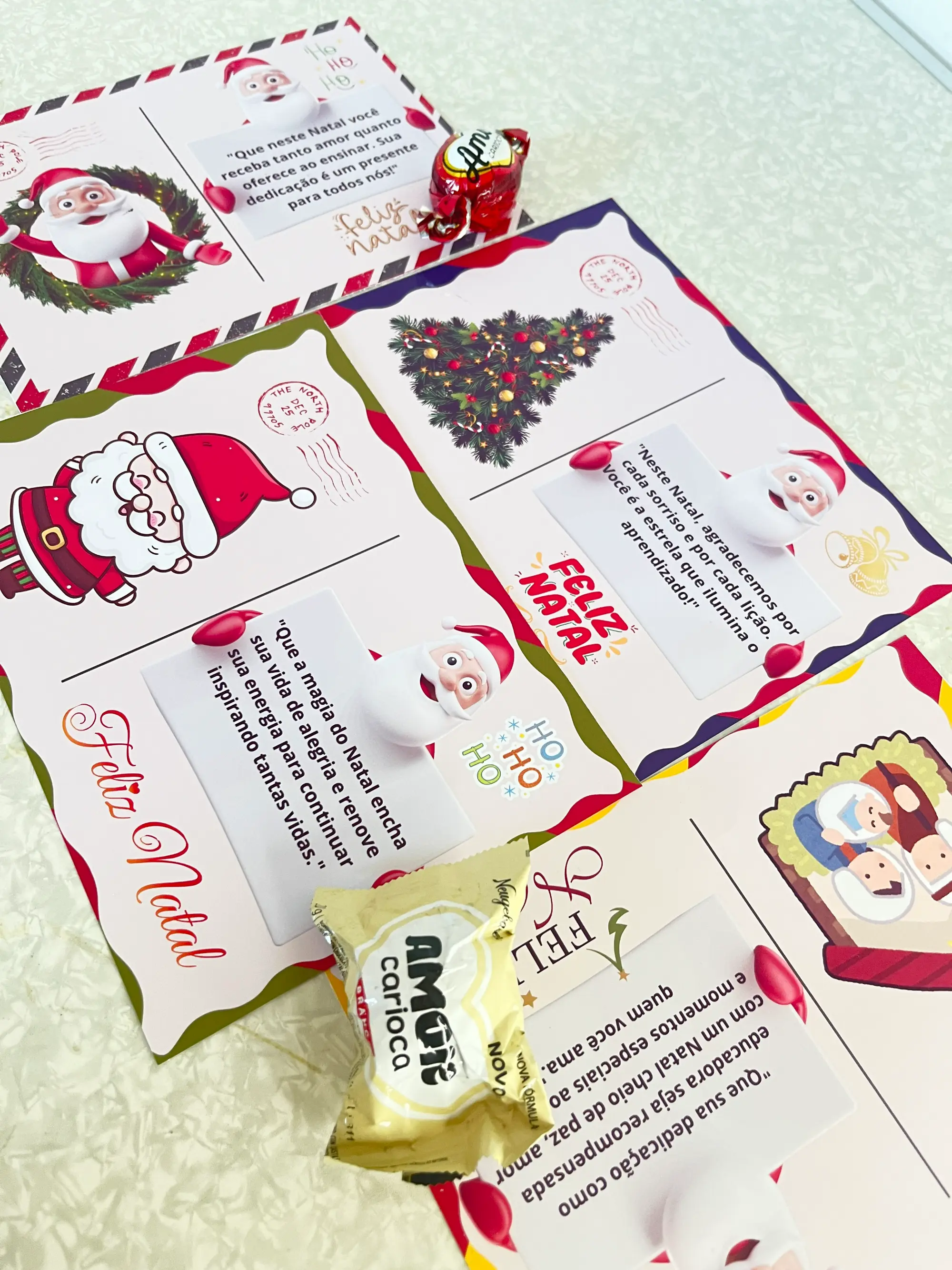 Cartões de Natal para Professores Lembrancinha — amostra 3: Lindos cartões de Natal em PDF para presentear e homenagear…