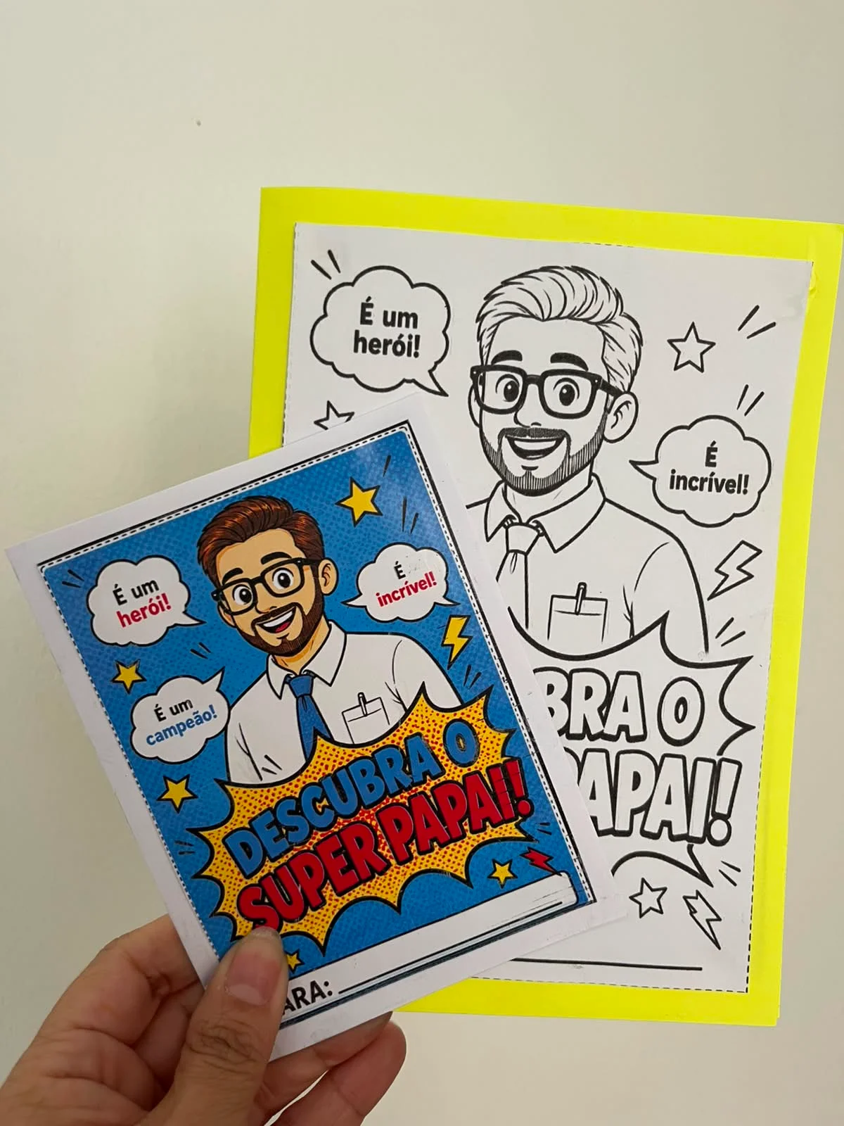 CARTÕES DIA DOS PAIS PARA IMPRIMIR E MONTAR 💙 — amostra 3: Transforme o Dia dos Pais em um momento emocionante na sua escola