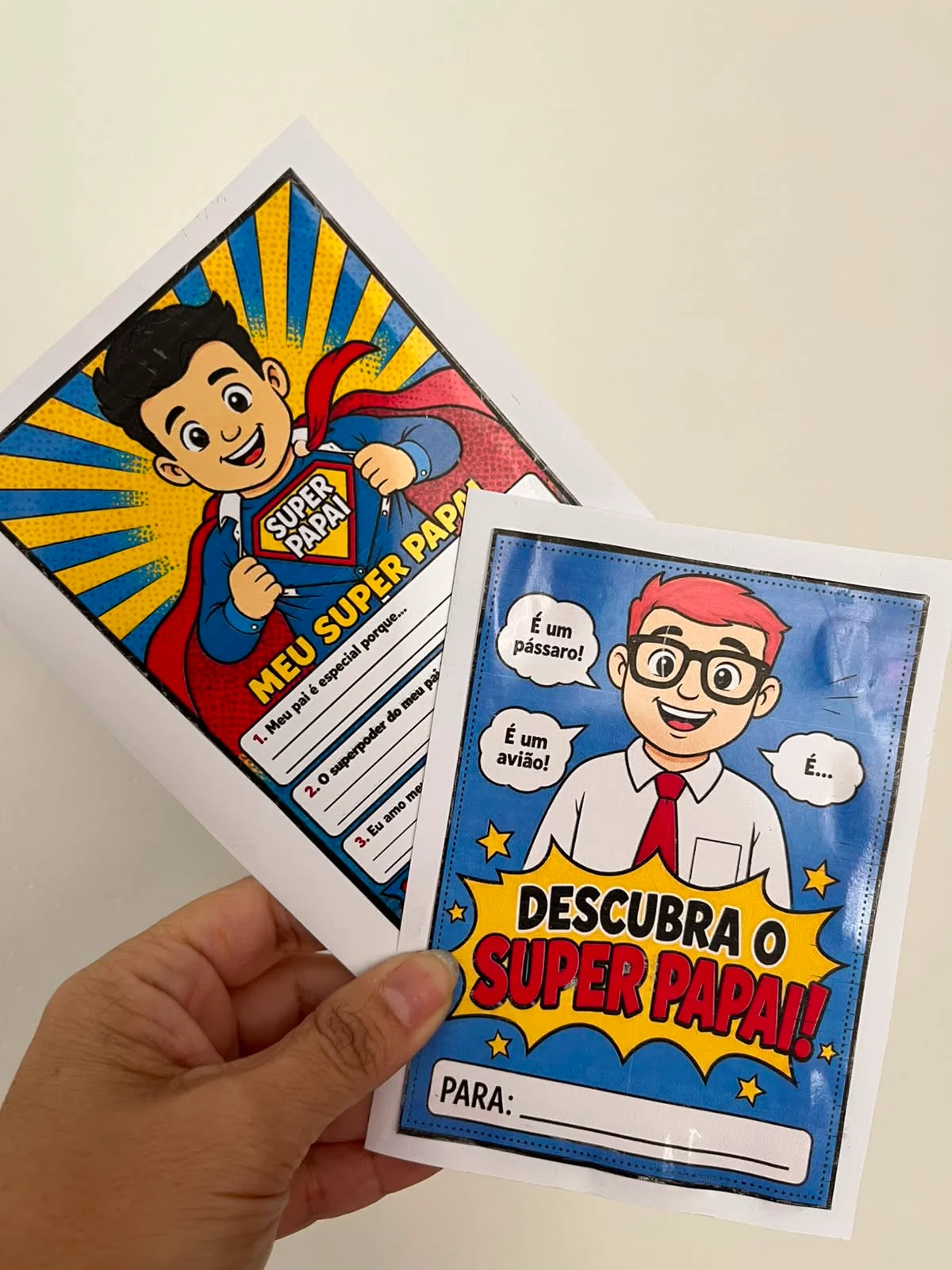 CARTÕES DIA DOS PAIS PARA IMPRIMIR E MONTAR 💙 — amostra 4: Transforme o Dia dos Pais em um momento emocionante na sua escola