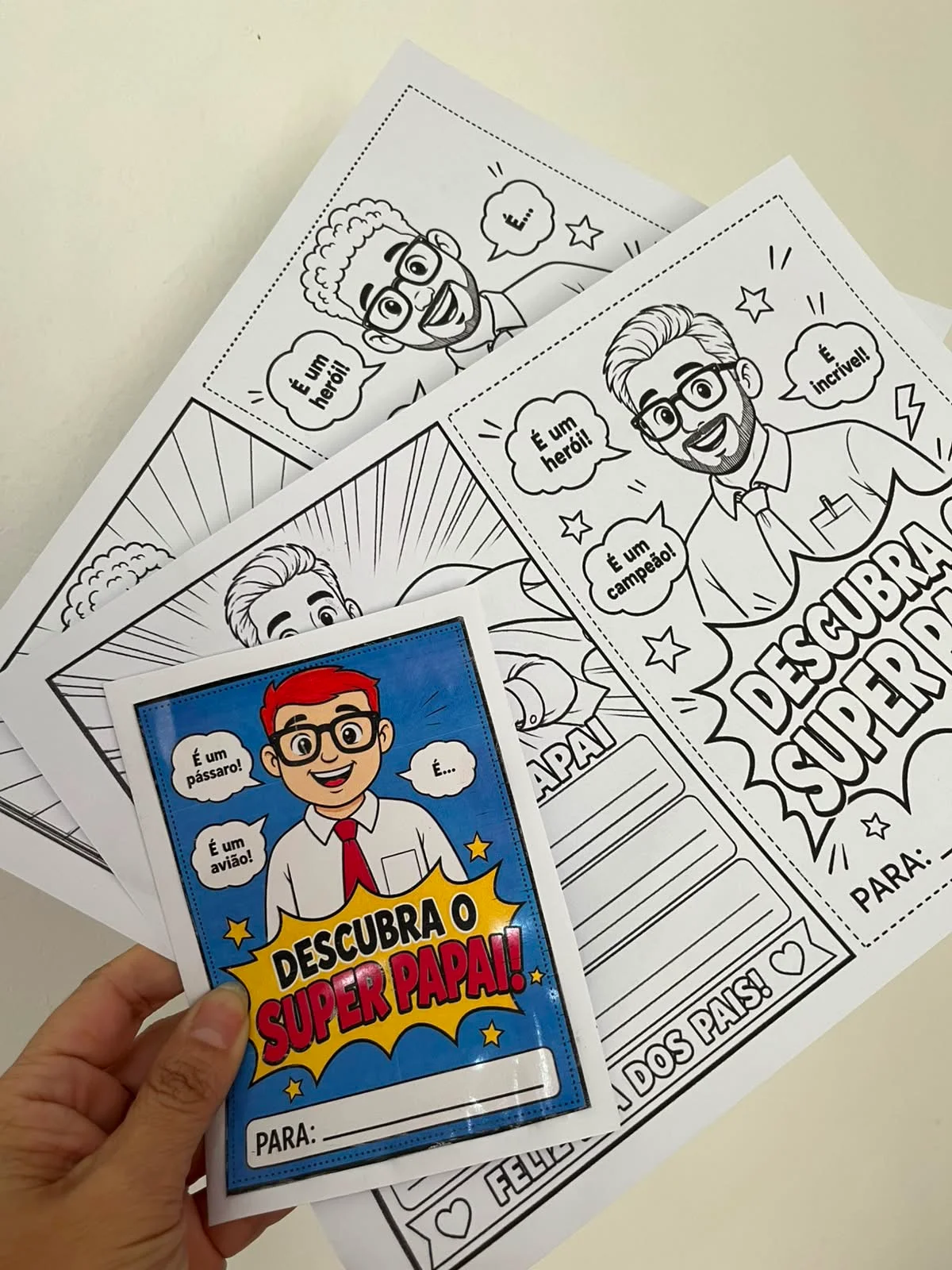 CARTÕES DIA DOS PAIS PARA IMPRIMIR E MONTAR 💙 — amostra 7: Transforme o Dia dos Pais em um momento emocionante na sua escola