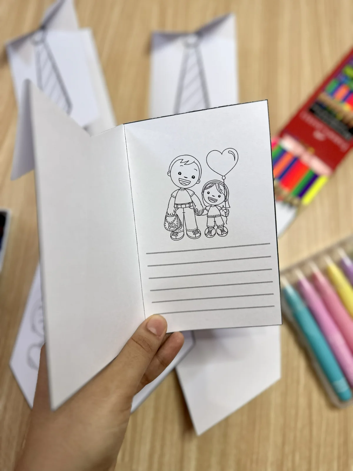 Cartões – Dia dos Pais – PDF para Imprimir — amostra 3: Formato e entrega