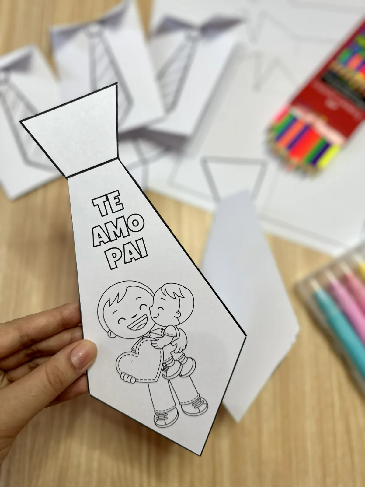 Cartões – Dia dos Pais – PDF para Imprimir — amostra 5: Torne o Dia dos Pais ainda mais especial com este recurso criativo…