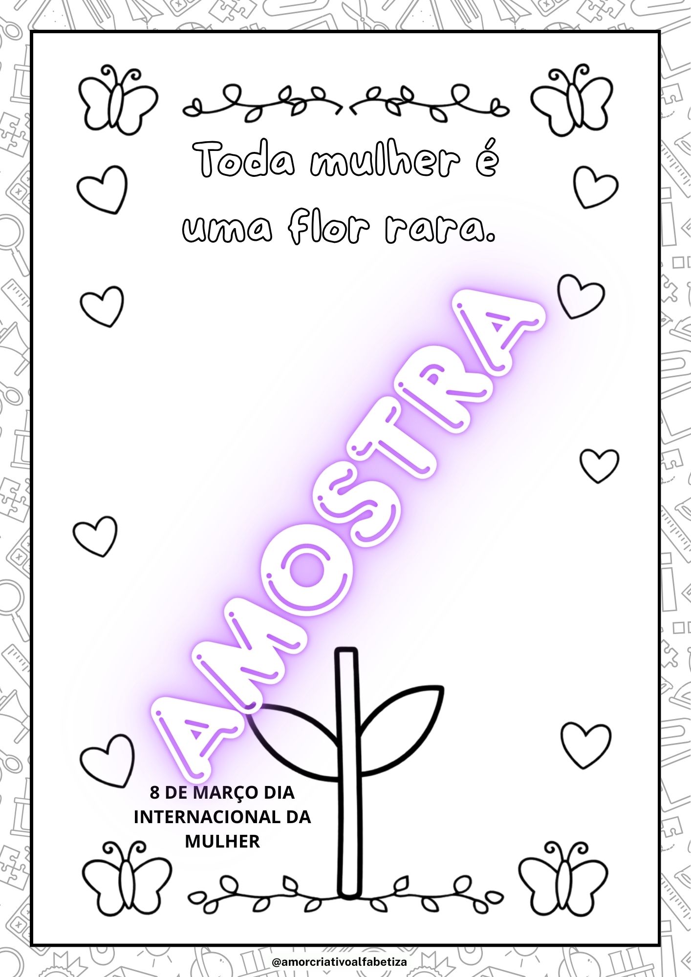Cartões Dia Internacional da Mulher – Material Pedagógico — amostra 3: Cartões Dia Internacional da Mulher