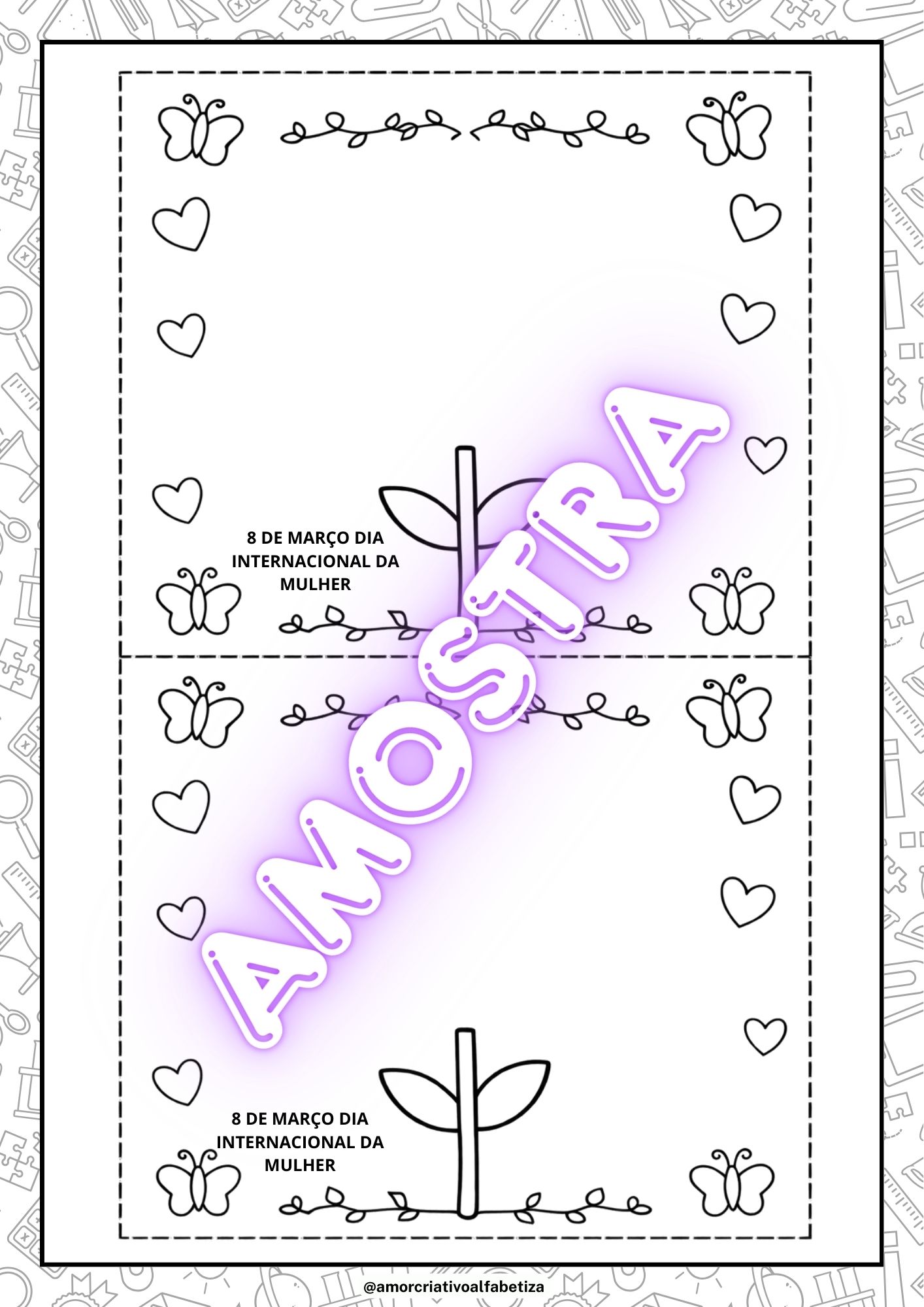 Cartões Dia Internacional da Mulher – Material Pedagógico — amostra 4: Cartões Dia Internacional da Mulher