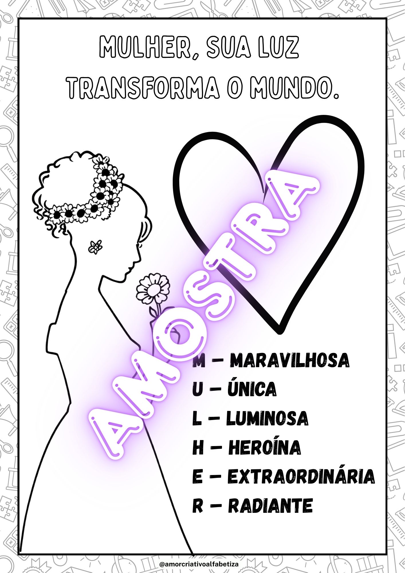 Cartões Dia Internacional da Mulher – Material Pedagógico — amostra 5: Cartões Dia Internacional da Mulher