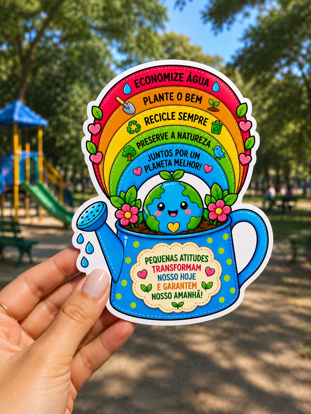 Cartões Educativos Meio Ambiente para Colorir — amostra 4: Trabalhe a conscientização ambiental de forma divertida,…