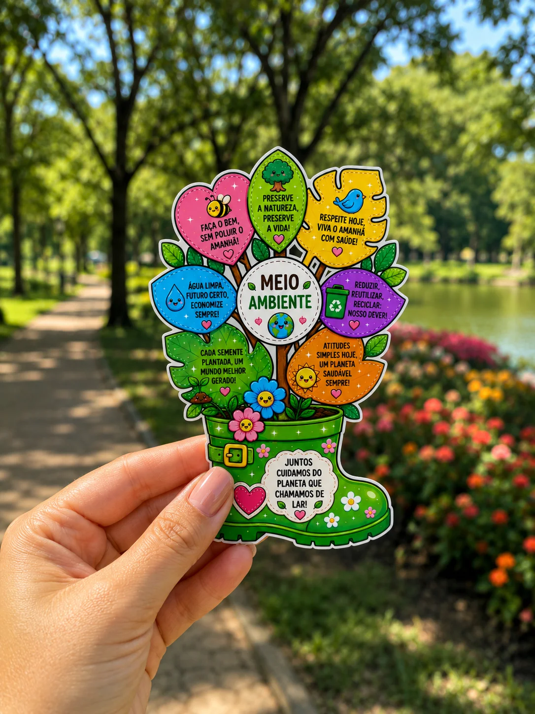 Cartões Educativos Meio Ambiente para Colorir — Ciências para Educação Infantil: Trabalhe a conscientização ambiental de…