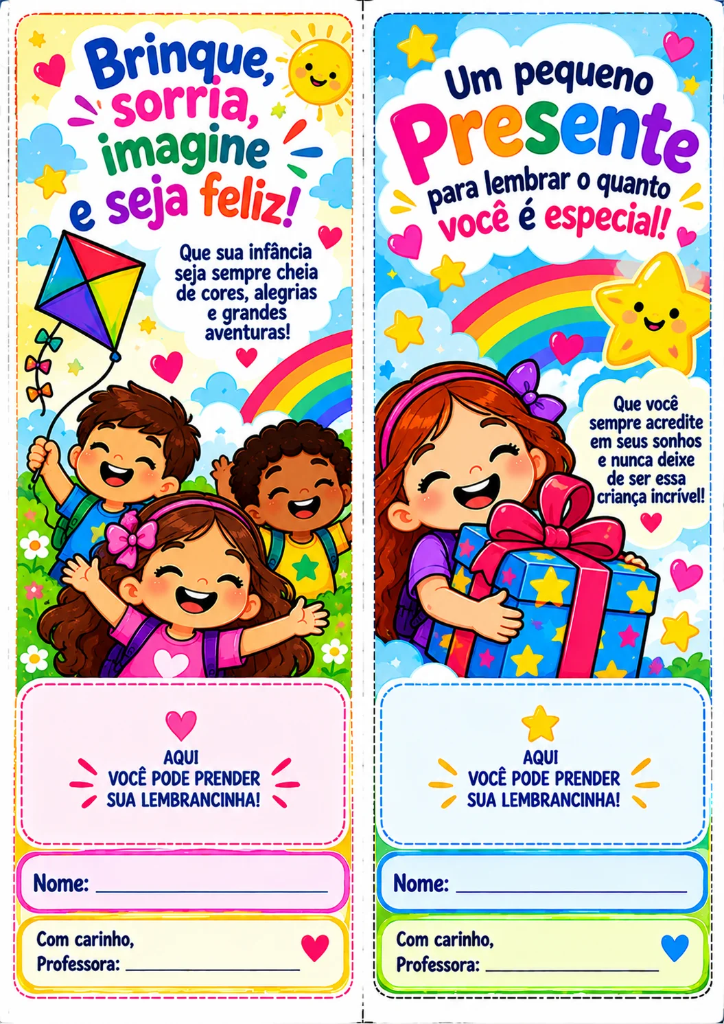 Cartões Lembrancinha Dia das Crianças – 10 Modelos — amostra 1: CARTÕES LEMBRANCINHA – DIA DAS CRIANÇAS