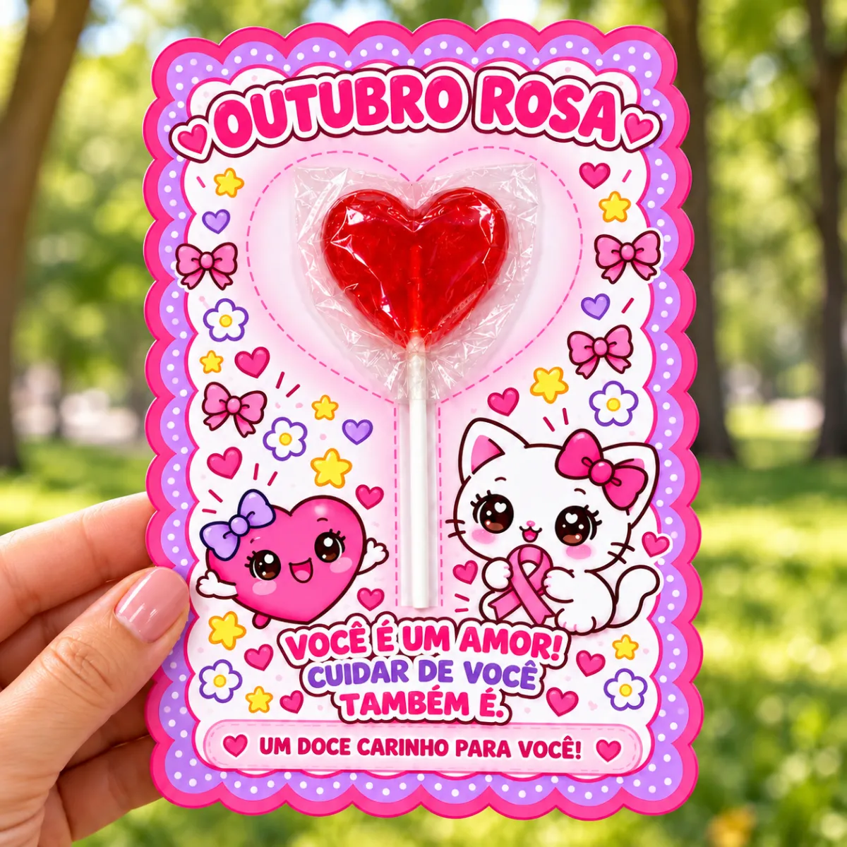 Cartões Outubro Rosa para Imprimir – Lembrancinha — Atividades para Todas as séries: Cartões Outubro Rosa para imprimir e…