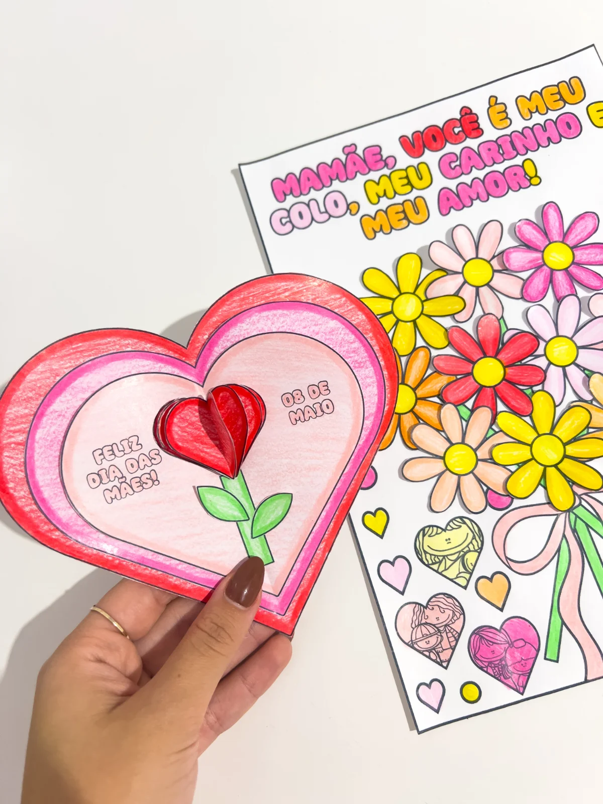 Cartões para Colorir Dia das Mães – Material Pedagógico — amostra 3: Cartões de Dia das Mães para colorir, feitos… Cartões para Colorir Dia das Mães – Material Pedagógico — amostra 3: Cartões de Dia das Mães para colorir, feitos…