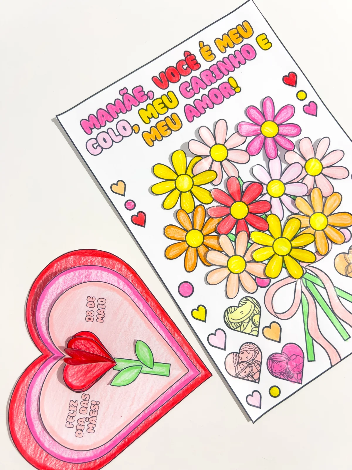 Cartões para Colorir Dia das Mães – Material Pedagógico — capa do material