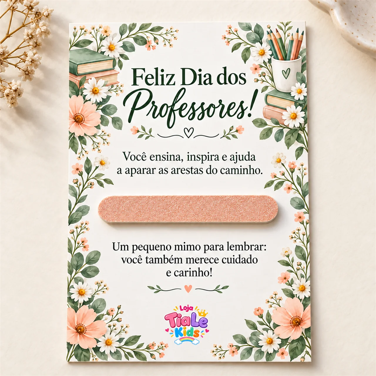 Cartões para o Dia dos Professores — 3 Modelos para Mini Lixa em PDF — amostra 6: Três modelos de cartões para montar uma…