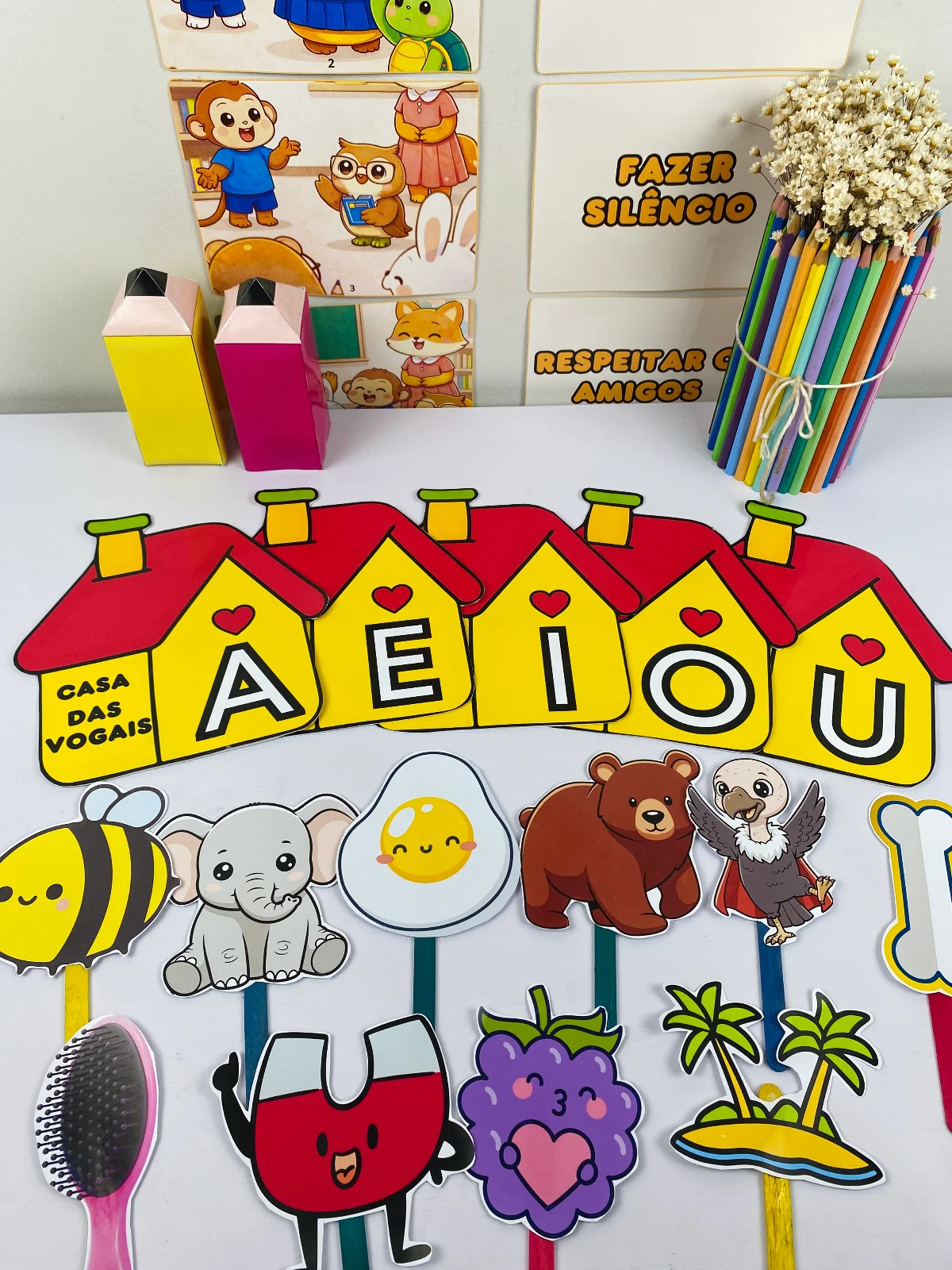 Casa das Vogais – Recurso Lúdico para Alfabetização — Alfabetização para Educação Infantil: A Casa das Vogais é um recurso…