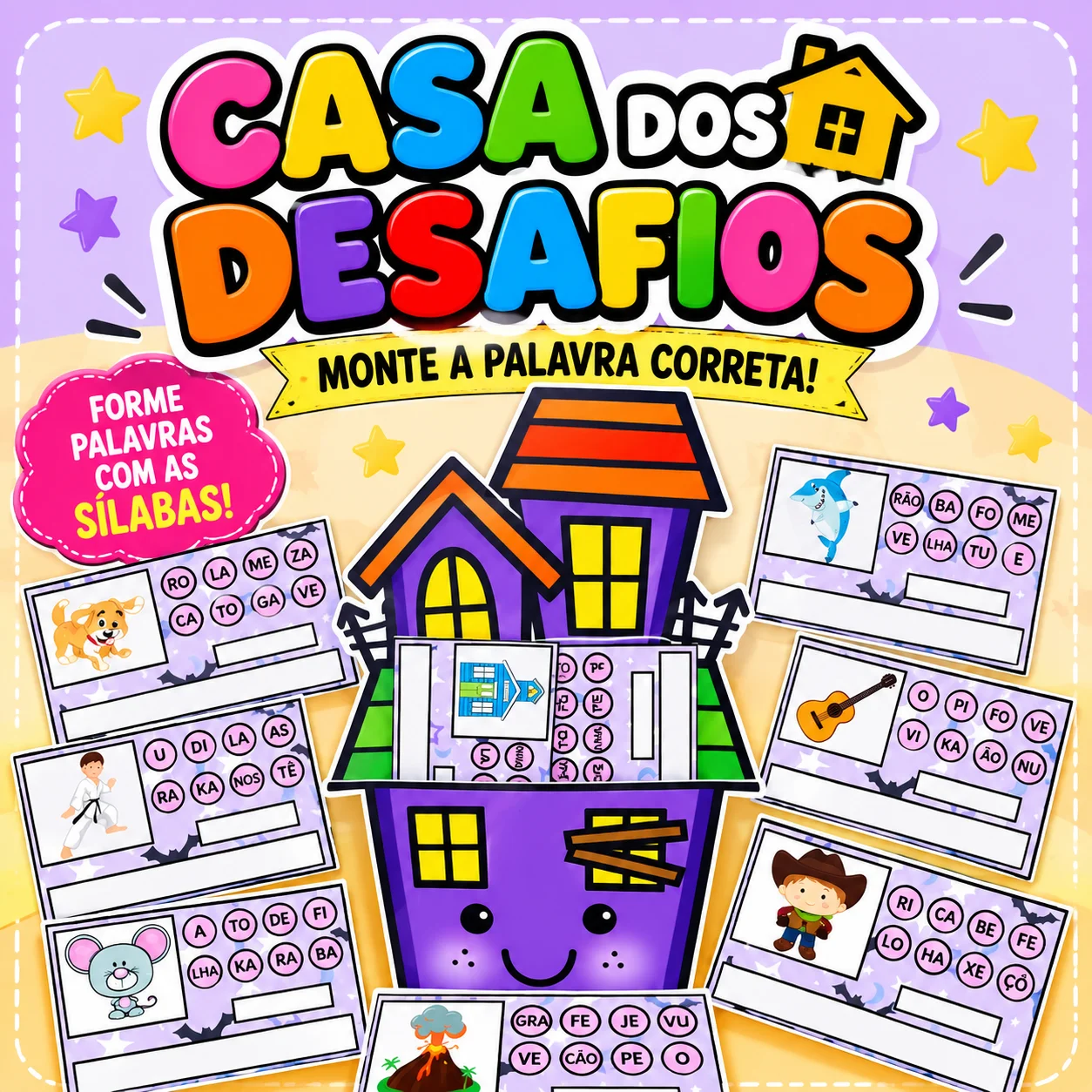 Casa dos Desafios – Formação de Palavras com Sílabas — capa do material