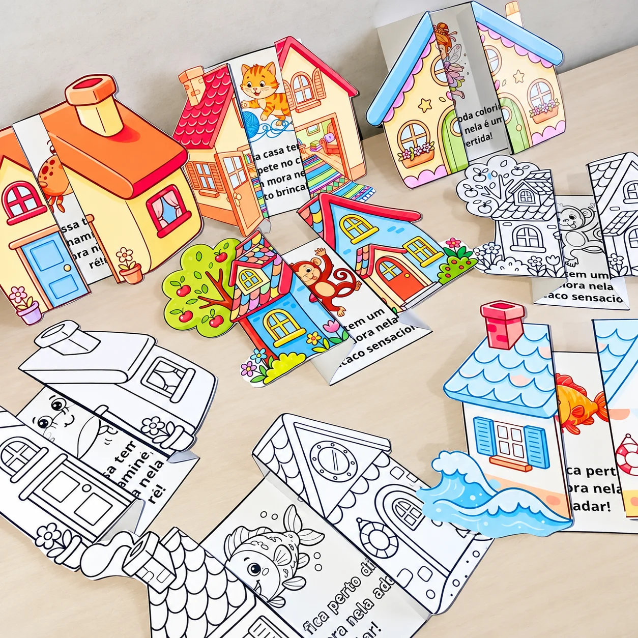 CASINHA DA LEITURA - Versão Colorida e para colorir — amostra 1: CASINHA DA LEITURA