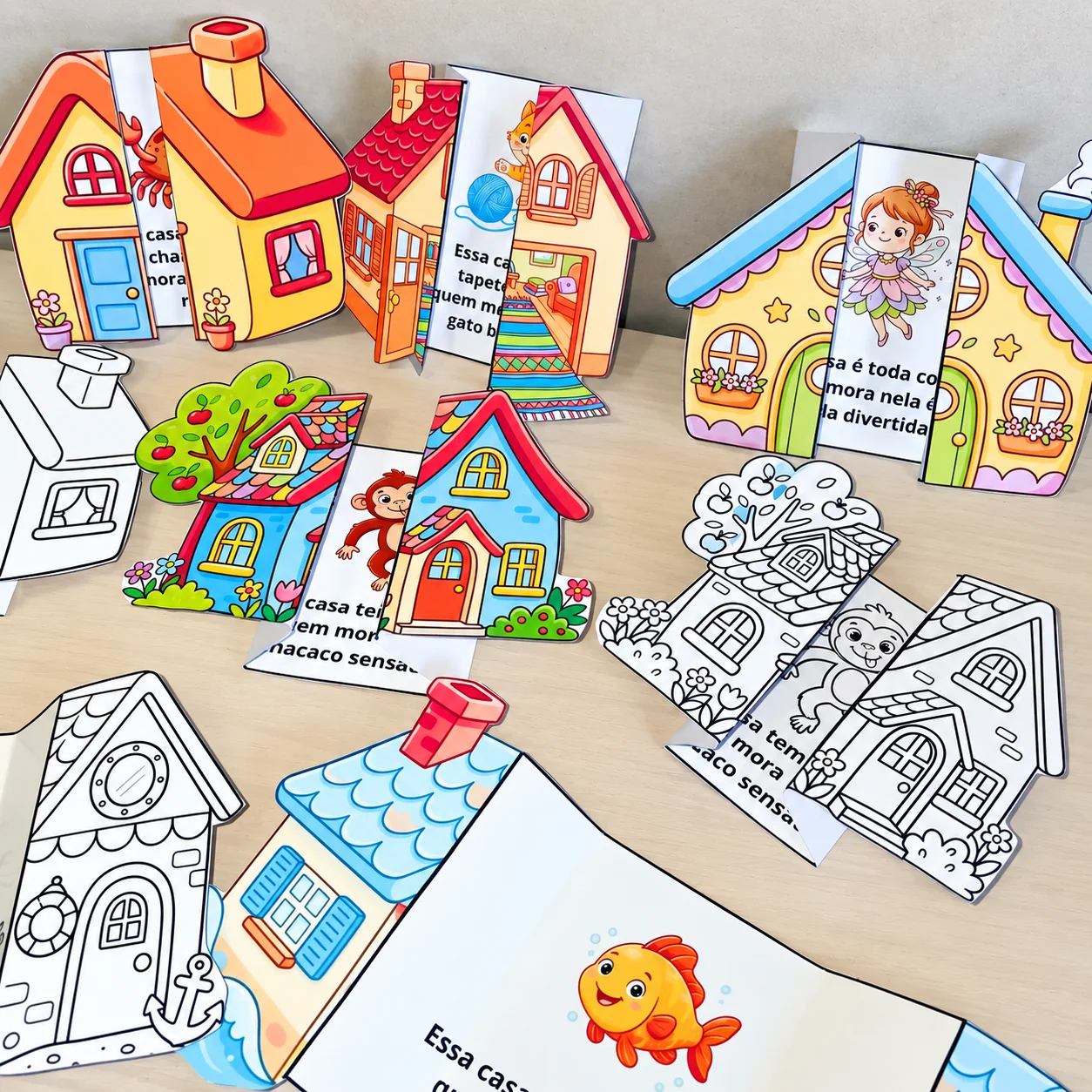 CASINHA DA LEITURA - Versão Colorida e para colorir — Alfabetização para Educação Infantil: CASINHA DA LEITURA Um recurso…