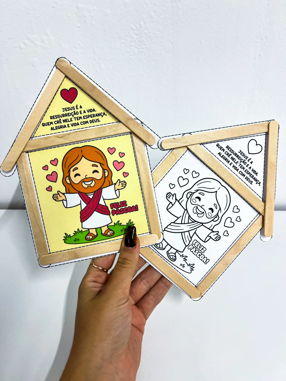 Casinha da Páscoa ✝️ – PDF para Imprimir — amostra 1: O que vem no material