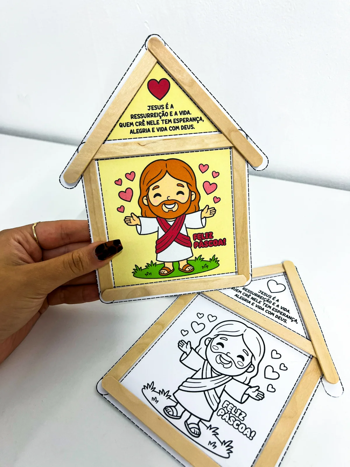 Casinha da Páscoa ✝️ – PDF para Imprimir — amostra 2: Um recurso encantador para trabalhar com as crianças o verdadeiro…